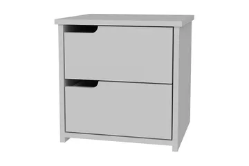 Hejde Sängbord 40 cm med Förvaring 2 Lådor - Vit - Möbler - Bord & matgrupp - Avlastningsbord & sidobord - Sängbord & nattduksbord