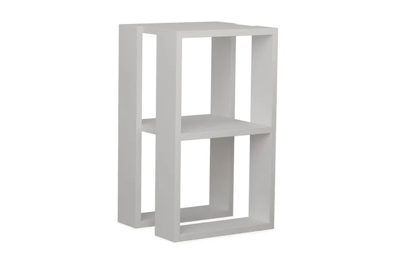 Homitis Sängbord 30 cm med Förvaring Hylla, Vit