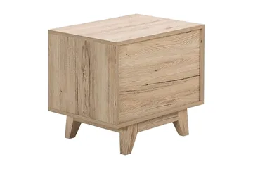 Hultz Sängbord 50 cm med Förvaring Låda + Hylla - Vit - Möbler - Bord & matgrupp - Avlastningsbord & sidobord - Sängbord & nattduksbord