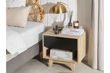 Hultz Soffbord 50 cm - Svart/Ljust Trä - Möbler - Bord & matgrupp - Avlastningsbord & sidobord - Sängbord & nattduksbord