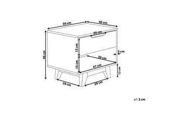 Hultz Soffbord 50 cm - Svart/Ljust Trä - Möbler - Bord & matgrupp - Avlastningsbord & sidobord - Sängbord & nattduksbord