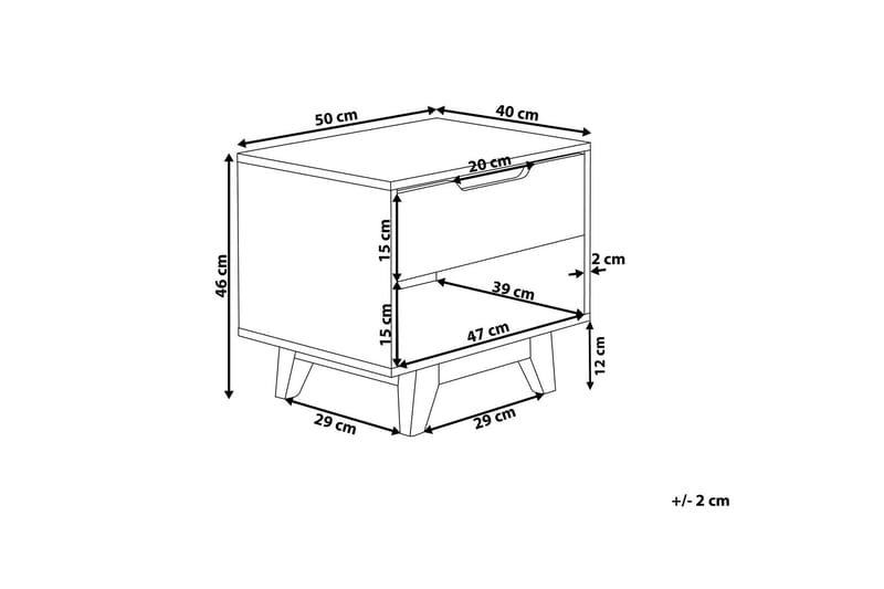 Hultz Soffbord 50 cm - Svart/Ljust Trä - Möbler - Bord & matgrupp - Avlastningsbord & sidobord - Sängbord & nattduksbord