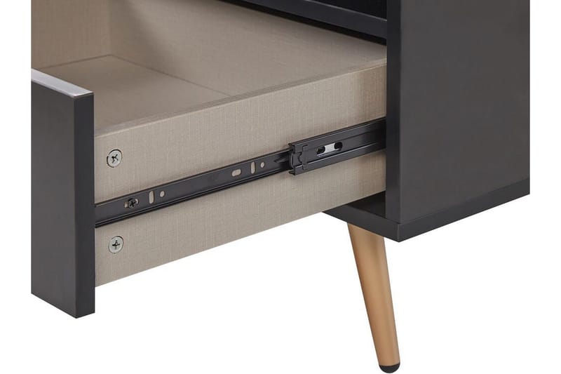 Indio Sängbord 50 cm - Svart/Guld - Möbler - Bord & matgrupp - Avlastningsbord & sidobord - Sängbord & nattduksbord