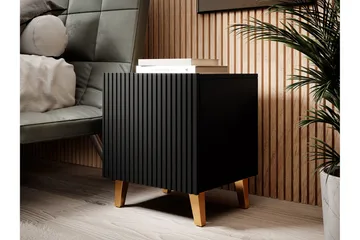 Juniskär Sängbord Fyrkantig Svart|Guld - Möbler - Bord & matgrupp - Avlastningsbord & sidobord - Sängbord & nattduksbord