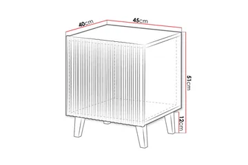 Juniskär Sängbord Fyrkantig Svart|Guld - Möbler - Bord & matgrupp - Avlastningsbord & sidobord - Sängbord & nattduksbord