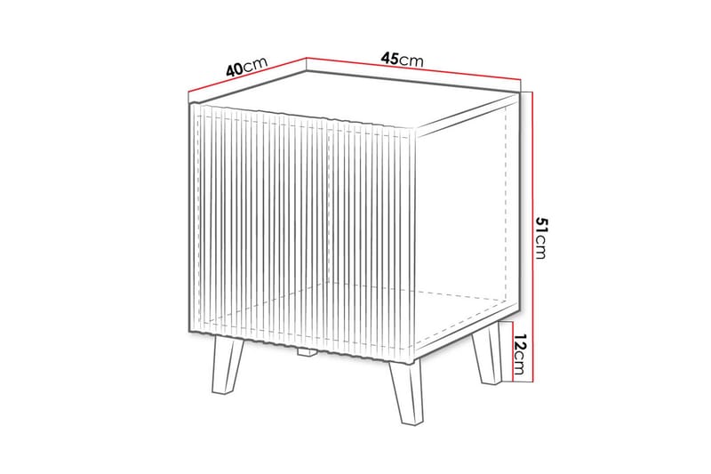 Juniskär Sängbord Fyrkantig Svart|Guld - Möbler - Bord & matgrupp - Avlastningsbord & sidobord - Sängbord & nattduksbord
