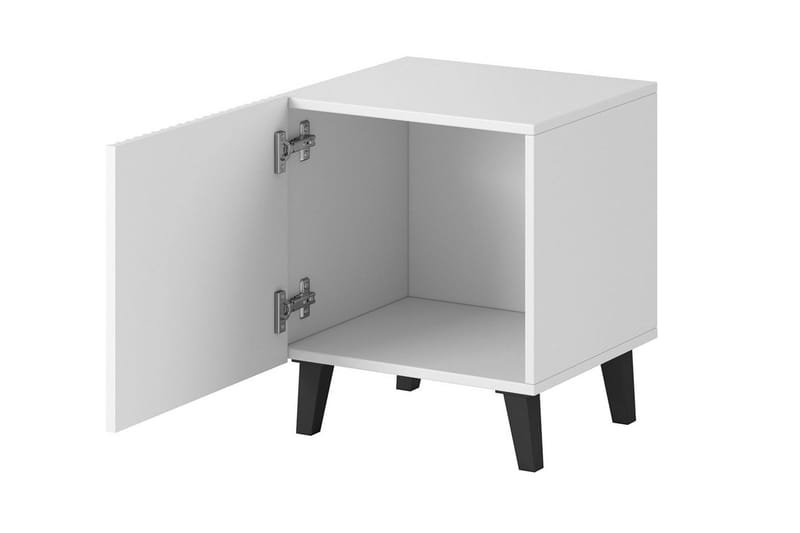 Juniskär Sängbord Fyrkantig Vit|Svart - Möbler - Bord & matgrupp - Avlastningsbord & sidobord - Sängbord & nattduksbord