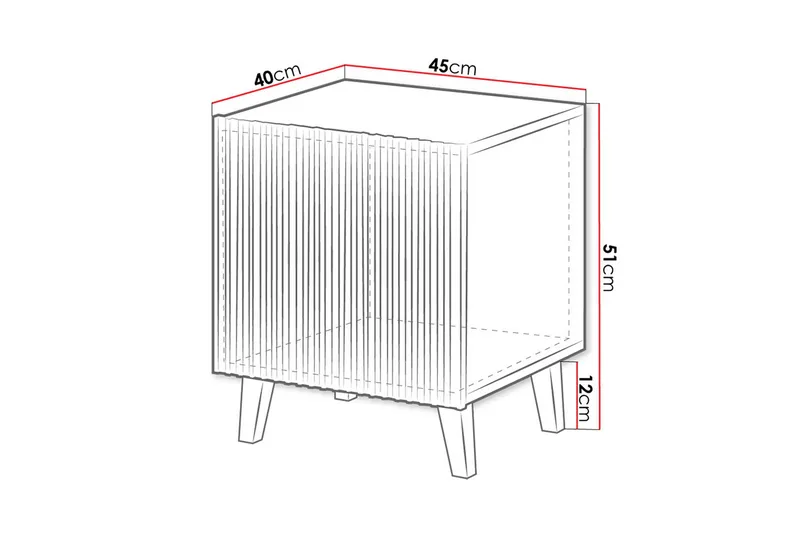 Juniskär Sängbord Fyrkantig Vit|Svart - Möbler - Bord & matgrupp - Avlastningsbord & sidobord - Sängbord & nattduksbord