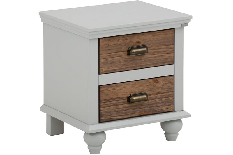 Kagami Sängbord 45x38 cm, Grå/Brun