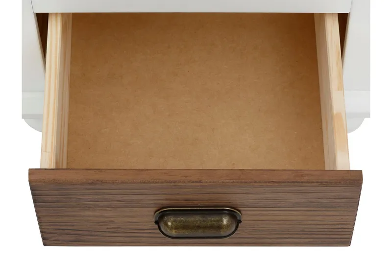 Kagami Sängbord 45x38 cm - Vit/Brun - Möbler - Bord & matgrupp - Avlastningsbord & sidobord - Sängbord & nattduksbord