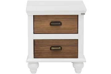 Kagami Sängbord 45x38 cm - Vit/Brun - Möbler - Bord & matgrupp - Avlastningsbord & sidobord - Sängbord & nattduksbord
