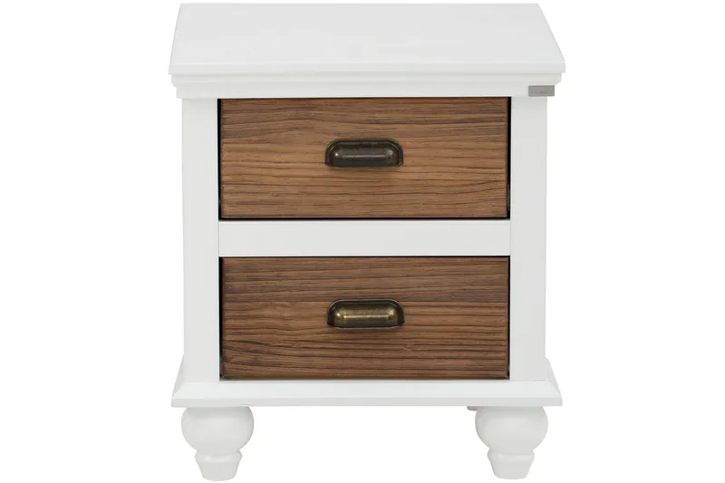 Kagami Sängbord 45x38 cm - Vit/Brun - Möbler - Bord & matgrupp - Avlastningsbord & sidobord - Sängbord & nattduksbord