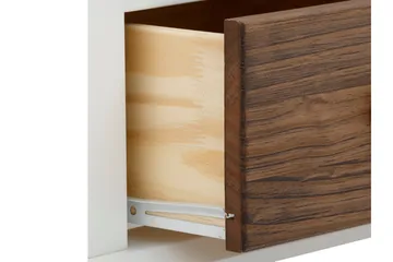 Kagami Sängbord 45x38 cm - Vit/Brun - Möbler - Bord & matgrupp - Avlastningsbord & sidobord - Sängbord & nattduksbord