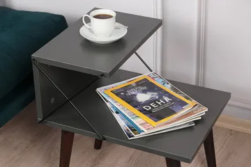 Kaysie Sängbord 50 cm - Antracit - Möbler - Bord & matgrupp - Avlastningsbord & sidobord - Sängbord & nattduksbord