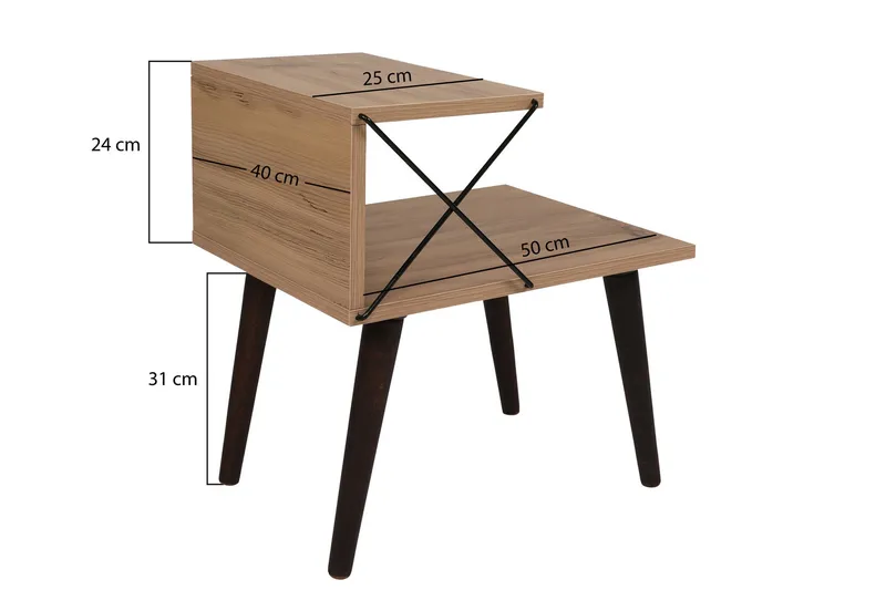 Kaysie Sängbord 50 cm - Natur - Möbler - Bord & matgrupp - Avlastningsbord & sidobord - Sängbord & nattduksbord