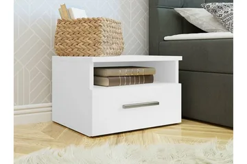 Kintore Sängbord 50 cm - Vit - Möbler - Bord & matgrupp - Avlastningsbord & sidobord - Sängbord & nattduksbord