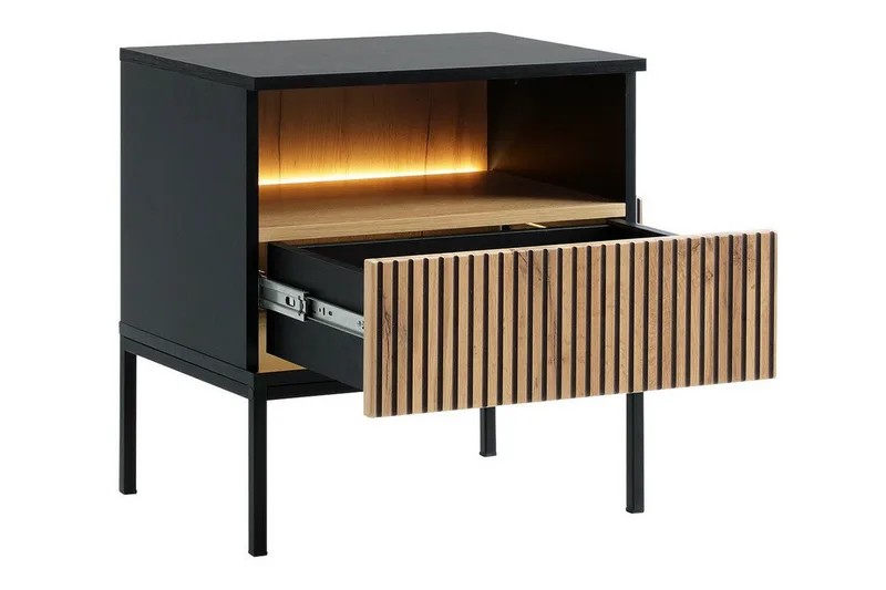 Klinkerville Sängbord 54 cm - Svart - Möbler - Bord & matgrupp - Avlastningsbord & sidobord - Sängbord & nattduksbord