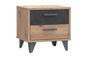 Kocherinovo Sängbord 42x50 cm - Brun/Grå - Möbler - Bord & matgrupp - Avlastningsbord & sidobord - Sängbord & nattduksbord