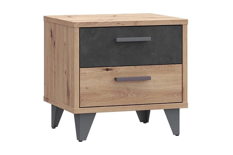 Kocherinovo Sängbord 42x50 cm - Brun/Grå - Möbler - Bord & matgrupp - Avlastningsbord & sidobord - Sängbord & nattduksbord