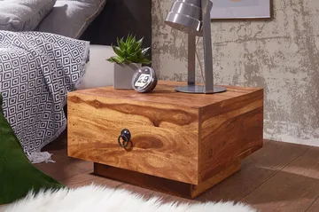 Krams Sängbord 40 cm med Förvaring Låda - Massivt Trä - Möbler - Bord & matgrupp - Avlastningsbord & sidobord - Sängbord & nattduksbord