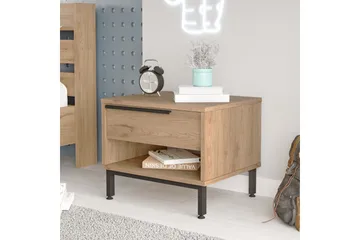 Liyakat Sängbord 53,6 cm - Valnöt - Möbler - Bord & matgrupp - Avlastningsbord & sidobord - Sängbord & nattduksbord