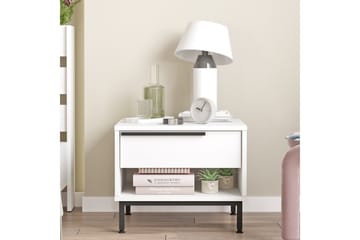 Liyakat Sängbord 53,6 cm - Vit - Möbler - Bord & matgrupp - Avlastningsbord & sidobord - Sängbord & nattduksbord