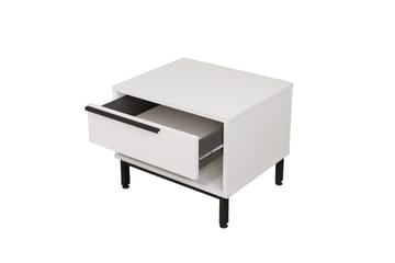 Liyakat Sängbord 53,6 cm - Vit - Möbler - Bord & matgrupp - Avlastningsbord & sidobord - Sängbord & nattduksbord