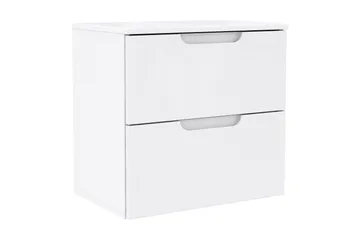 Llanharry Sängbord 50 cm med Förvaring 2 Lådor - Vit - Möbler - Bord & matgrupp - Avlastningsbord & sidobord - Sängbord & nattduksbord