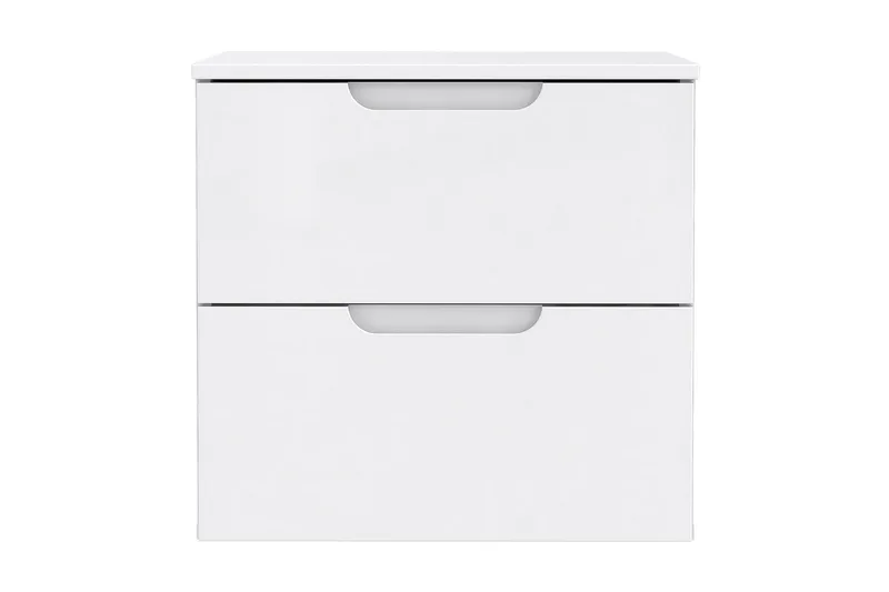 Llanharry Sängbord 50 cm med Förvaring 2 Lådor - Vit - Möbler - Bord & matgrupp - Avlastningsbord & sidobord - Sängbord & nattduksbord