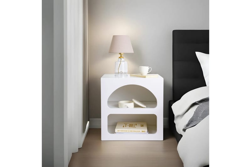 Lorin Sängbord 50 cm - Vit - Möbler - Bord & matgrupp - Avlastningsbord & sidobord - Sängbord & nattduksbord