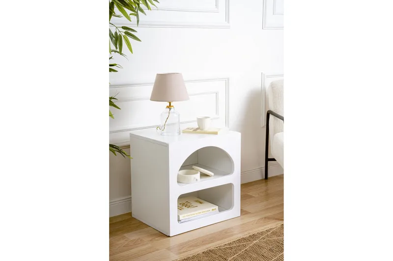 Lorin Sängbord 50 cm - Vit - Möbler - Bord & matgrupp - Avlastningsbord & sidobord - Sängbord & nattduksbord