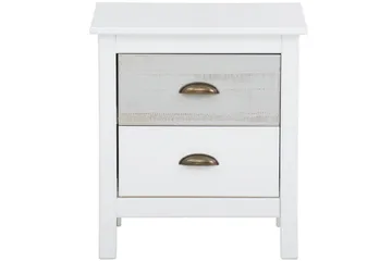 Meridian Sängbord 120 cm - Vit/Ljusgrå - Möbler - Bord & matgrupp - Avlastningsbord & sidobord - Sängbord & nattduksbord