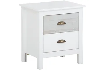 Meridian Sängbord 120 cm - Vit/Ljusgrå - Möbler - Bord & matgrupp - Avlastningsbord & sidobord - Sängbord & nattduksbord