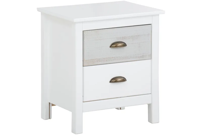 Meridian Sängbord 120 cm - Vit/Ljusgrå - Möbler - Bord & matgrupp - Avlastningsbord & sidobord - Sängbord & nattduksbord