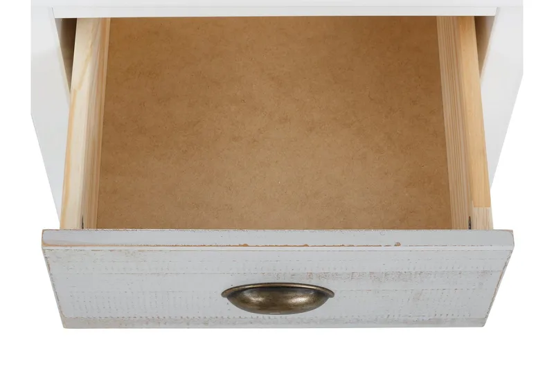 Meridian Sängbord 120 cm - Vit/Ljusgrå - Möbler - Bord & matgrupp - Avlastningsbord & sidobord - Sängbord & nattduksbord