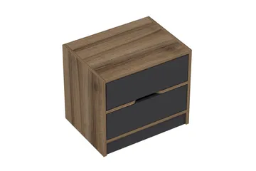 Munna Sängbord 54 cm - Valnöt/Antracit - Möbler - Bord & matgrupp - Avlastningsbord & sidobord - Sängbord & nattduksbord