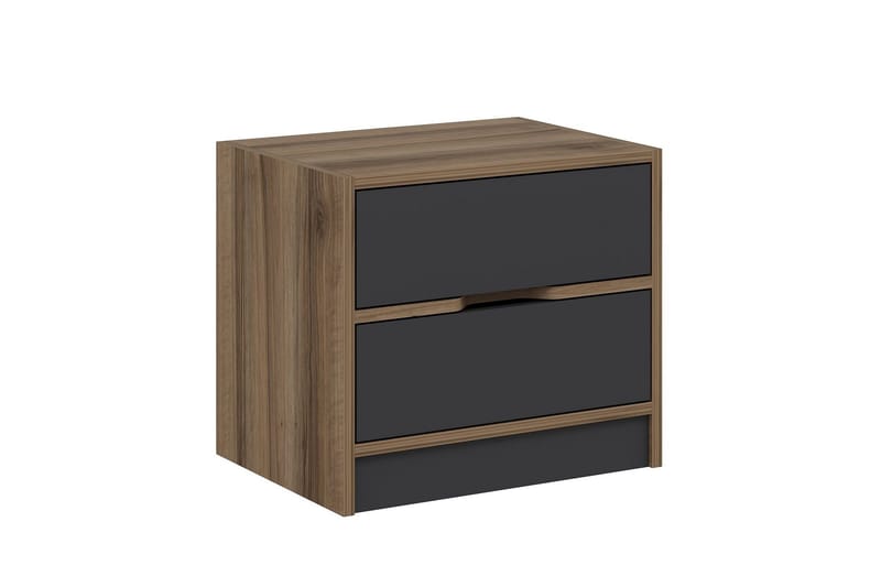 Munna Sängbord 54 cm - Valnöt/Antracit - Möbler - Bord & matgrupp - Avlastningsbord & sidobord - Sängbord & nattduksbord