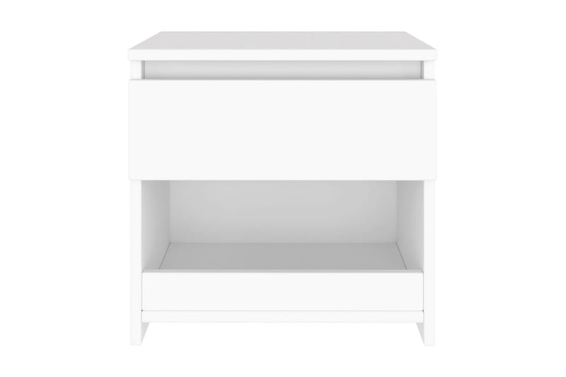 Nattduksbord 2 st vit 40x30x39 cm spånskiva - Vit - Sängbord & nattduksbord