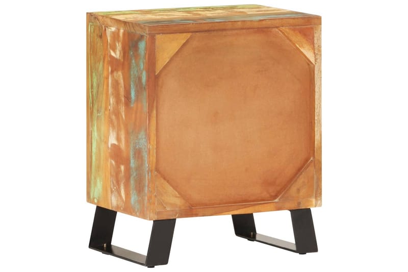Nattduksbord 40x30x50 cm massivt återvunnet trä - Flerfärgad - Sängbord & nattduksbord
