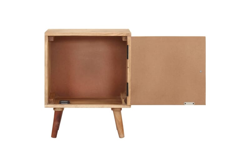 Nattduksbord 40x30x50 cm massivt acaciaträ - Grå - Sängbord & nattduksbord