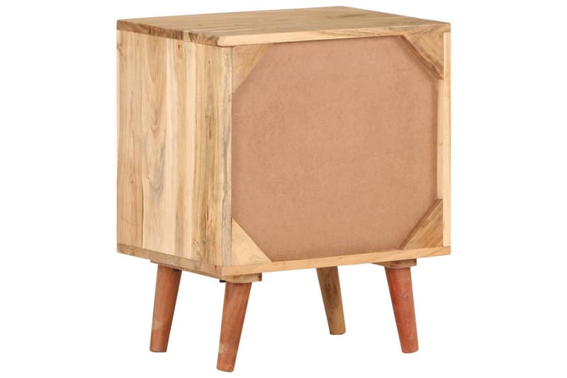 Nattduksbord 40x30x50 cm massivt acaciaträ - Grå - Sängbord & nattduksbord