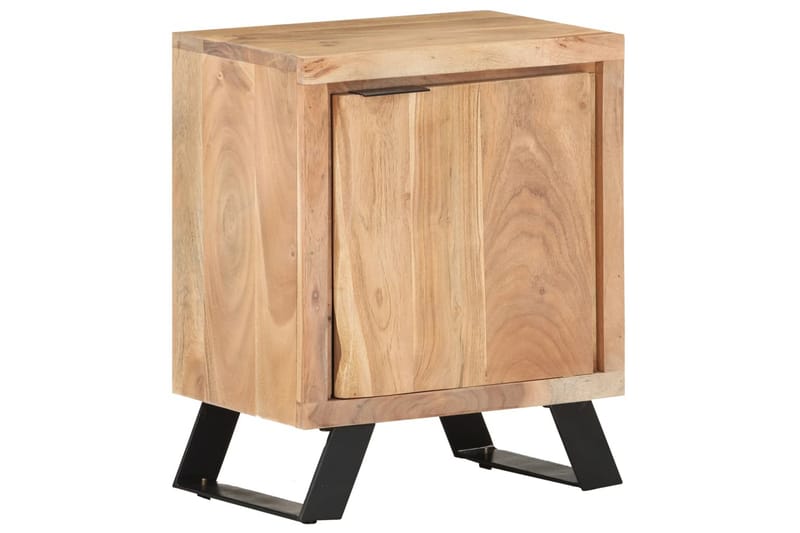 Nattduksbord 40x30x50 cm massivt akaciaträ med levande kant - Brun - Sängbord & nattduksbord