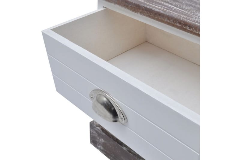 Nattduksbord brun och vit - Flerfärgad - Sängbord & nattduksbord