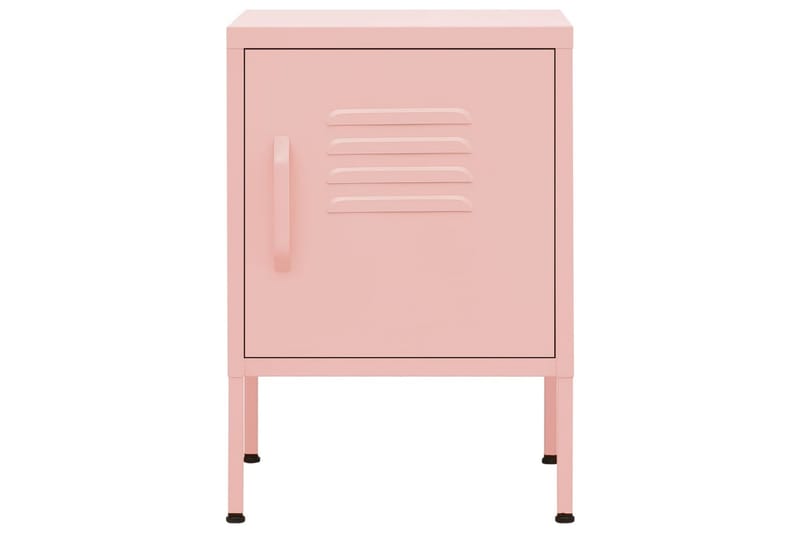 Nattduksbord rosa 35x35x51 cm stål - Rosa - Sängbord & nattduksbord