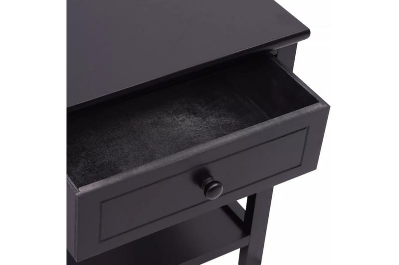 Nattduksbord trä svart - Svart - Sängbord & nattduksbord