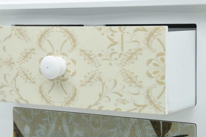 Nattduksbord vit och grå 40x30x62 cm MDF - Flerfärgad - Sängbord & nattduksbord