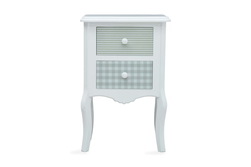 Nattduksbord vit och grå 43x32x65 cm MDF - Flerfärgad - Sängbord & nattduksbord