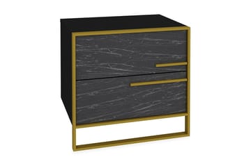 Nattduksbord Pewo 50 cm - Guld|Svart - Möbler - Bord & matgrupp - Avlastningsbord & sidobord - Sängbord & nattduksbord