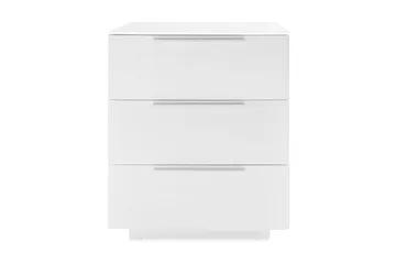 Nola Sängbord 50 cm med Förvaring 3 Lådor - Vit - Möbler - Bord & matgrupp - Avlastningsbord & sidobord - Sängbord & nattduksbord