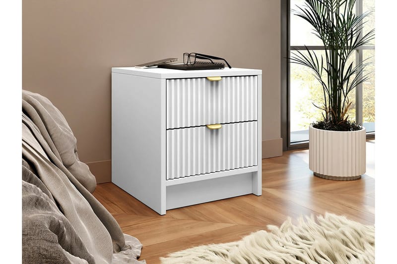Novaj Sängbord 35 cm - Vit - Möbler - Bord & matgrupp - Avlastningsbord & sidobord - Sängbord & nattduksbord